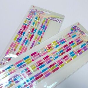 Adhesive pack of 2 Gem Stones  Multicolor for all decoration